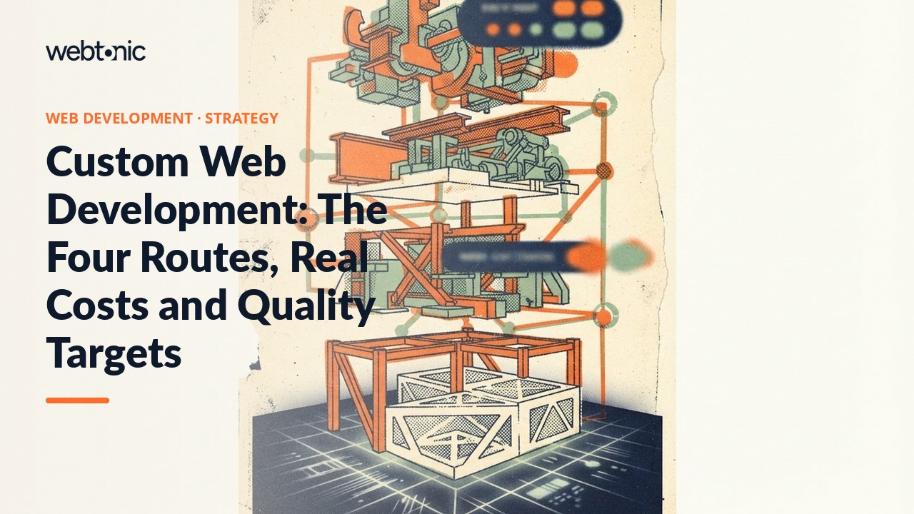 Custom Web Development: The Four Routes, Real Costs and Quality Targets — Web Tonic blog thumbnail