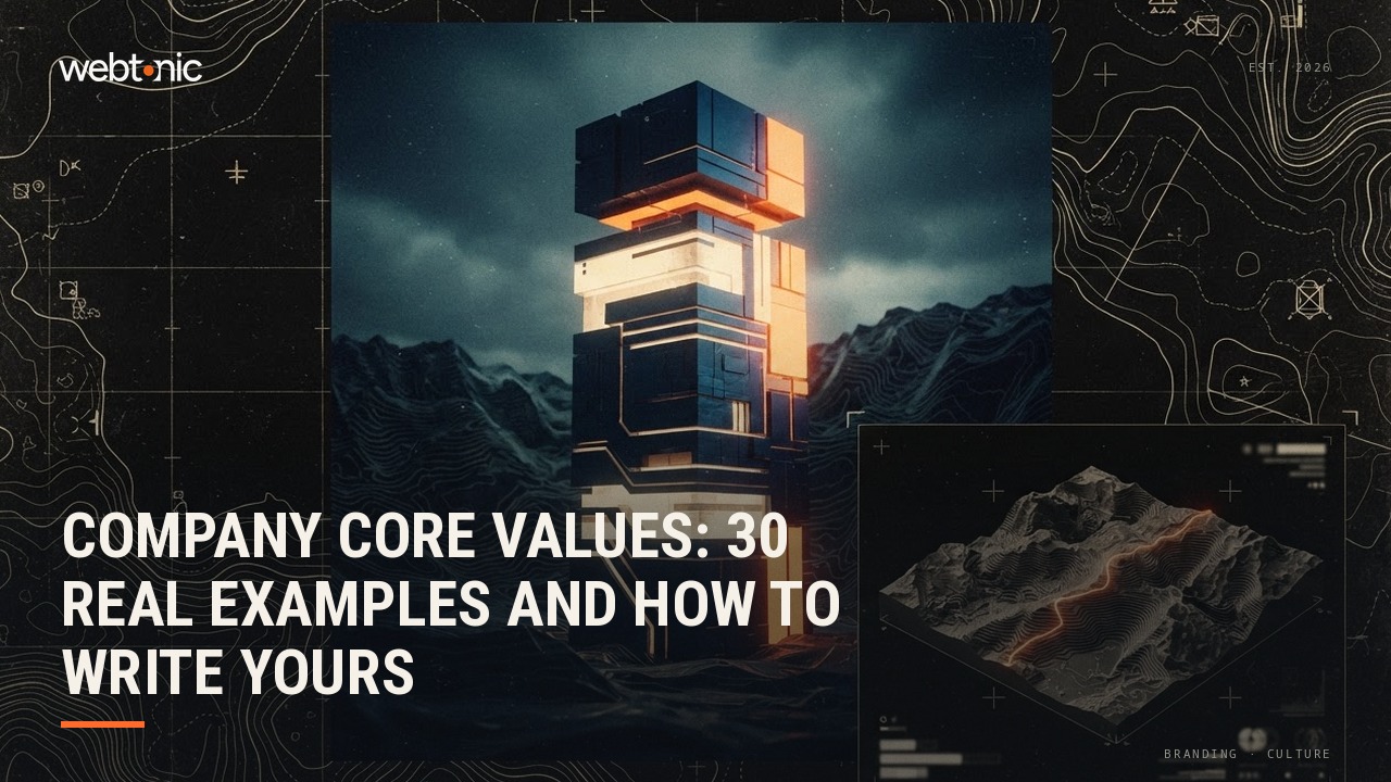 Company Core Values: 30 Real Examples and How to Write Yours — Web Tonic blog thumbnail