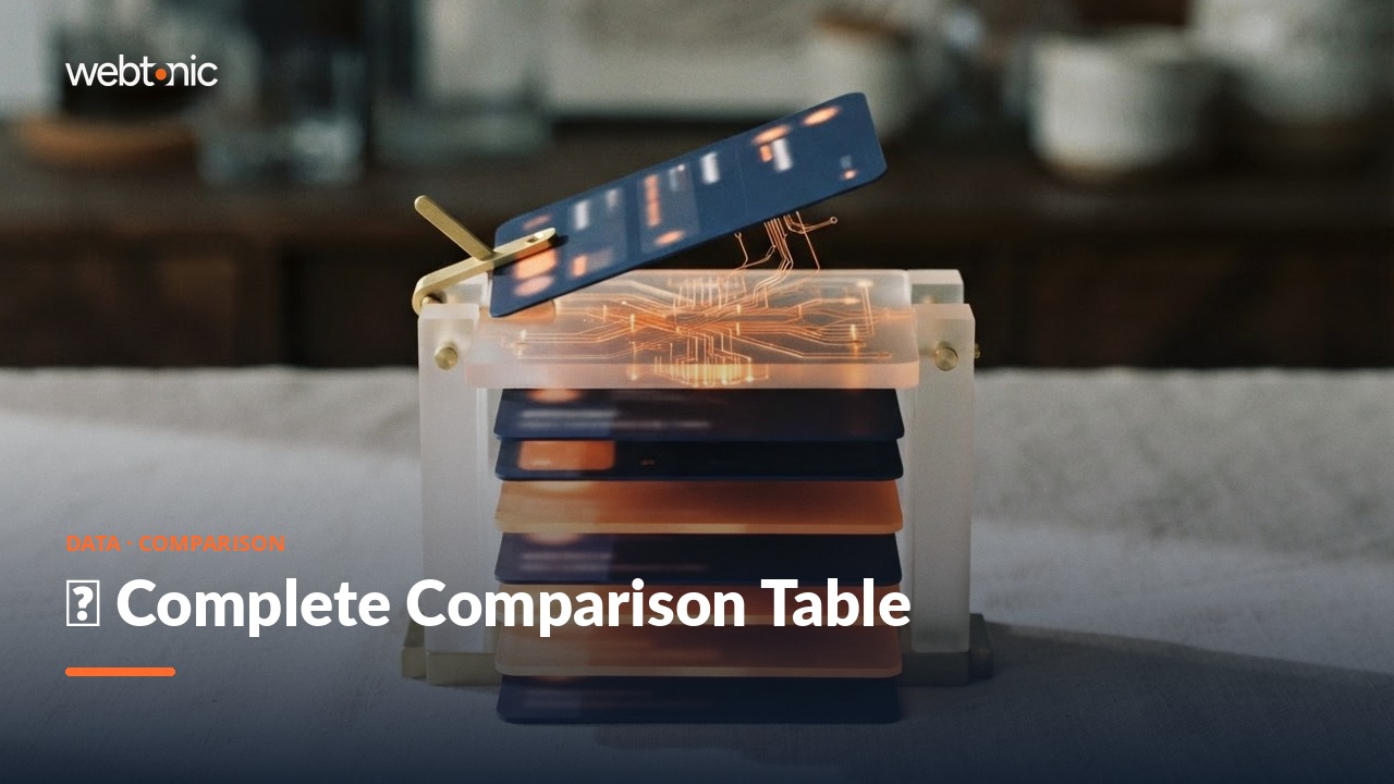 📊 Complete Comparison Table — Web Tonic blog thumbnail