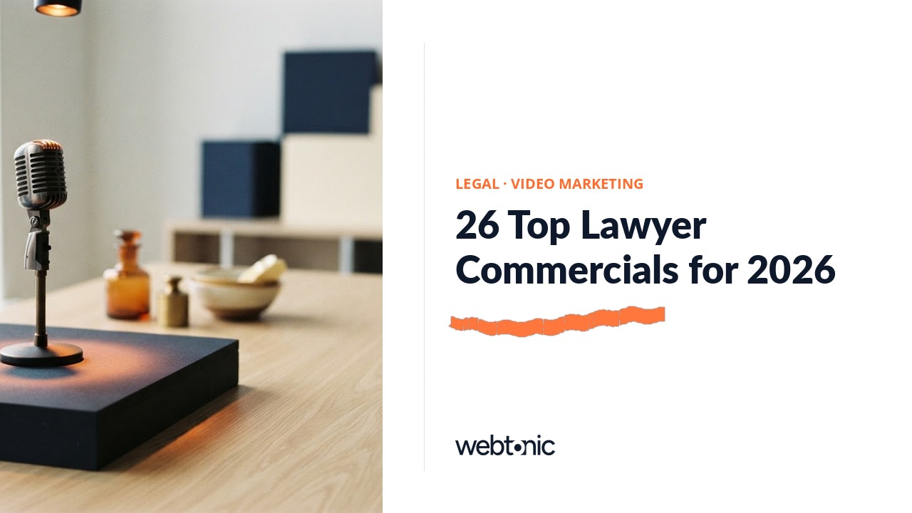 26 Top Lawyer Commercials for 2026 — Web Tonic blog thumbnail
