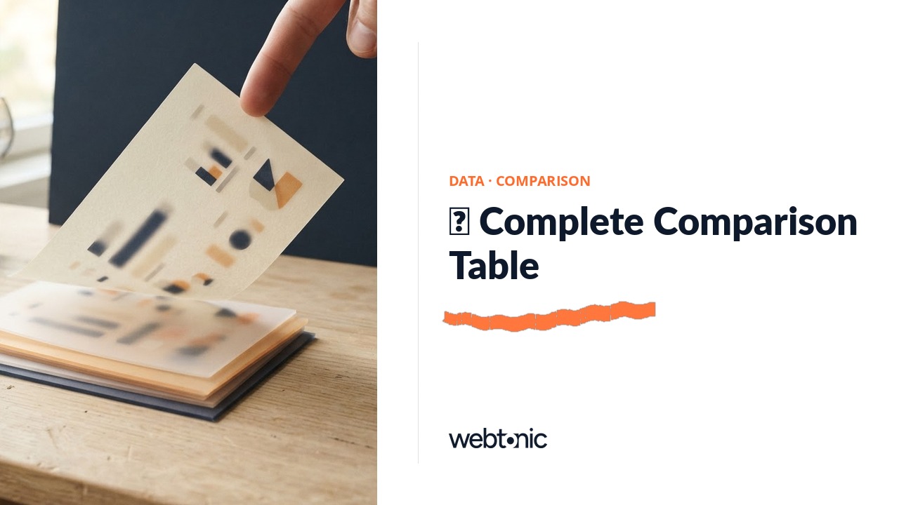 📊 Complete Comparison Table — Web Tonic blog thumbnail