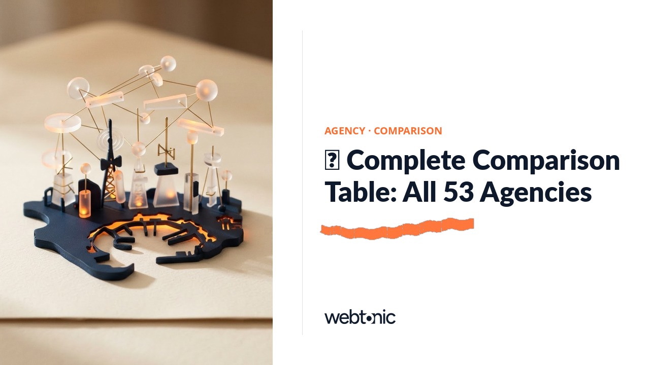 📊 Complete Comparison Table: All 53 Agencies — Web Tonic blog thumbnail