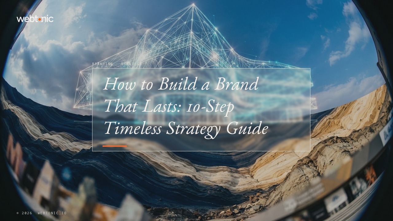 How to Build a Brand That Lasts: 10-Step Timeless Strategy Guide — Web Tonic blog thumbnail
