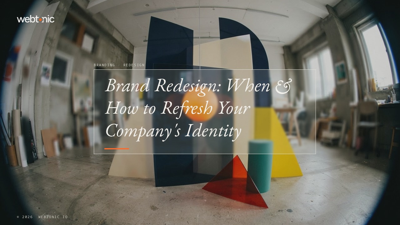 Brand Redesign: When & How to Refresh Your Company's Identity — Web Tonic blog thumbnail