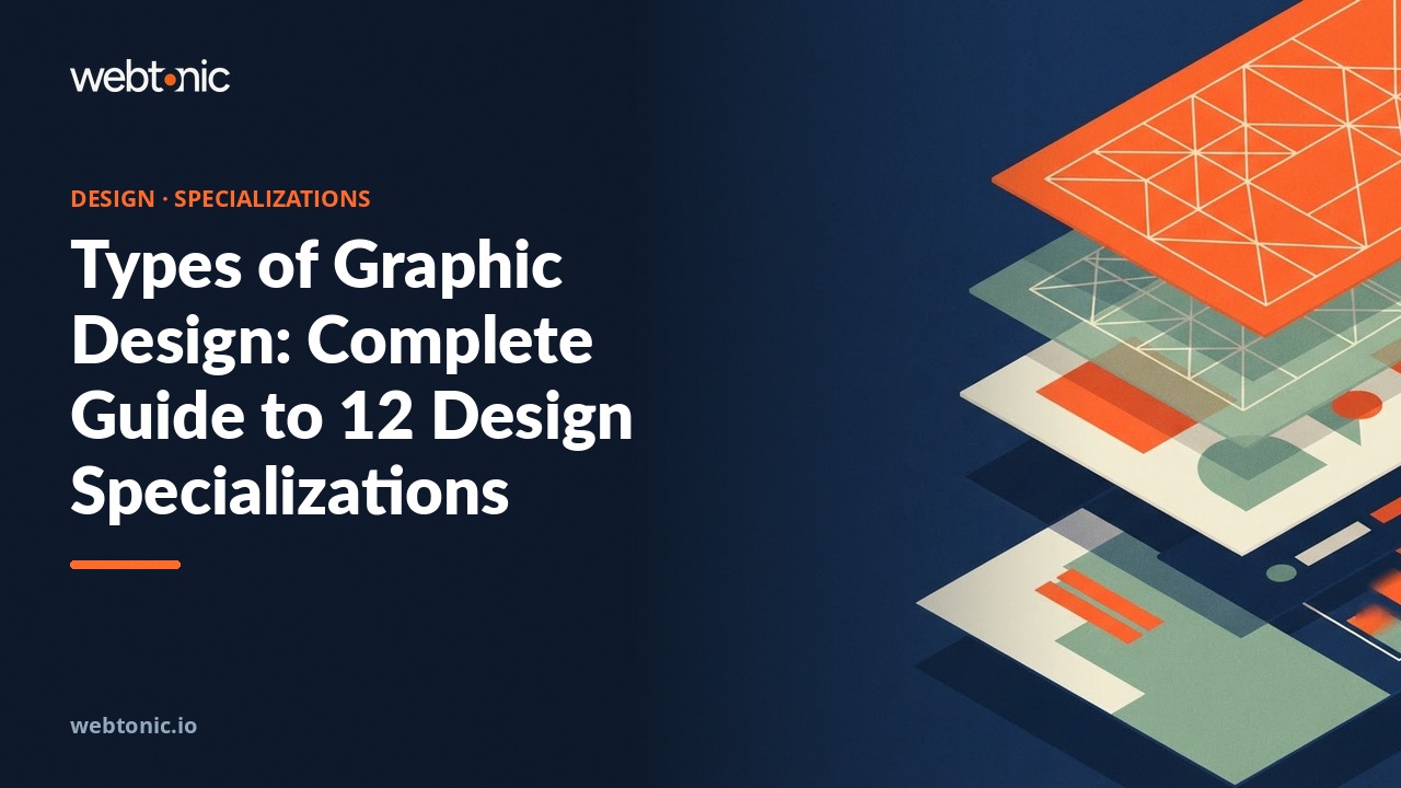 Types of Graphic Design: Complete Guide to 12 Design Specializations — Web Tonic blog thumbnail
