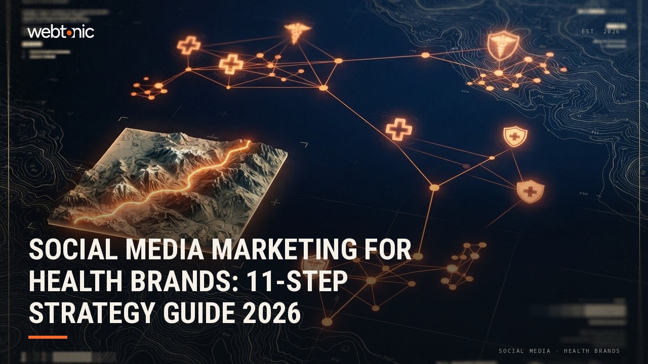 Social Media Marketing for Health Brands: 11-Step Strategy Guide 2026 — Web Tonic blog thumbnail