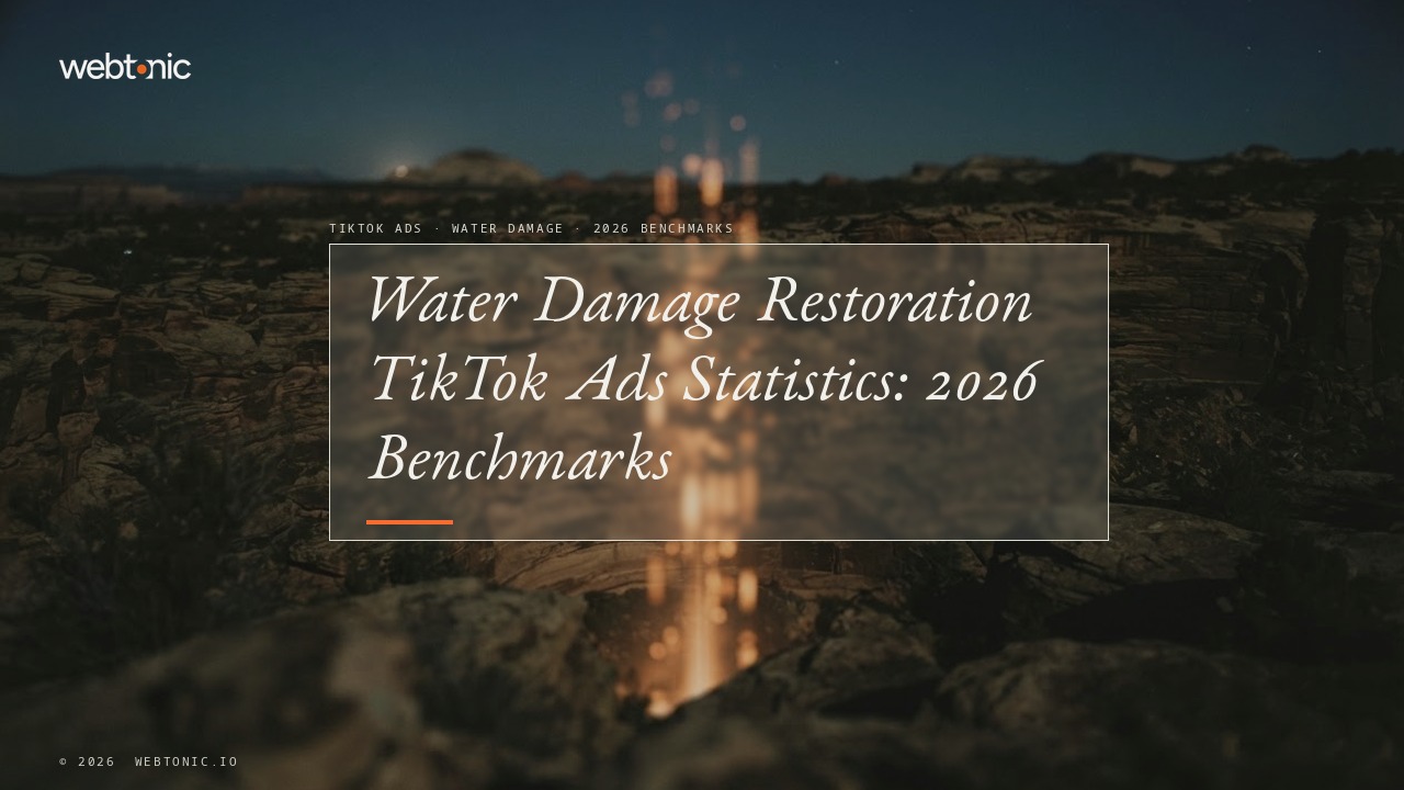 Water Damage Restoration TikTok Ads Statistics: 2026 Benchmarks — Web Tonic blog thumbnail