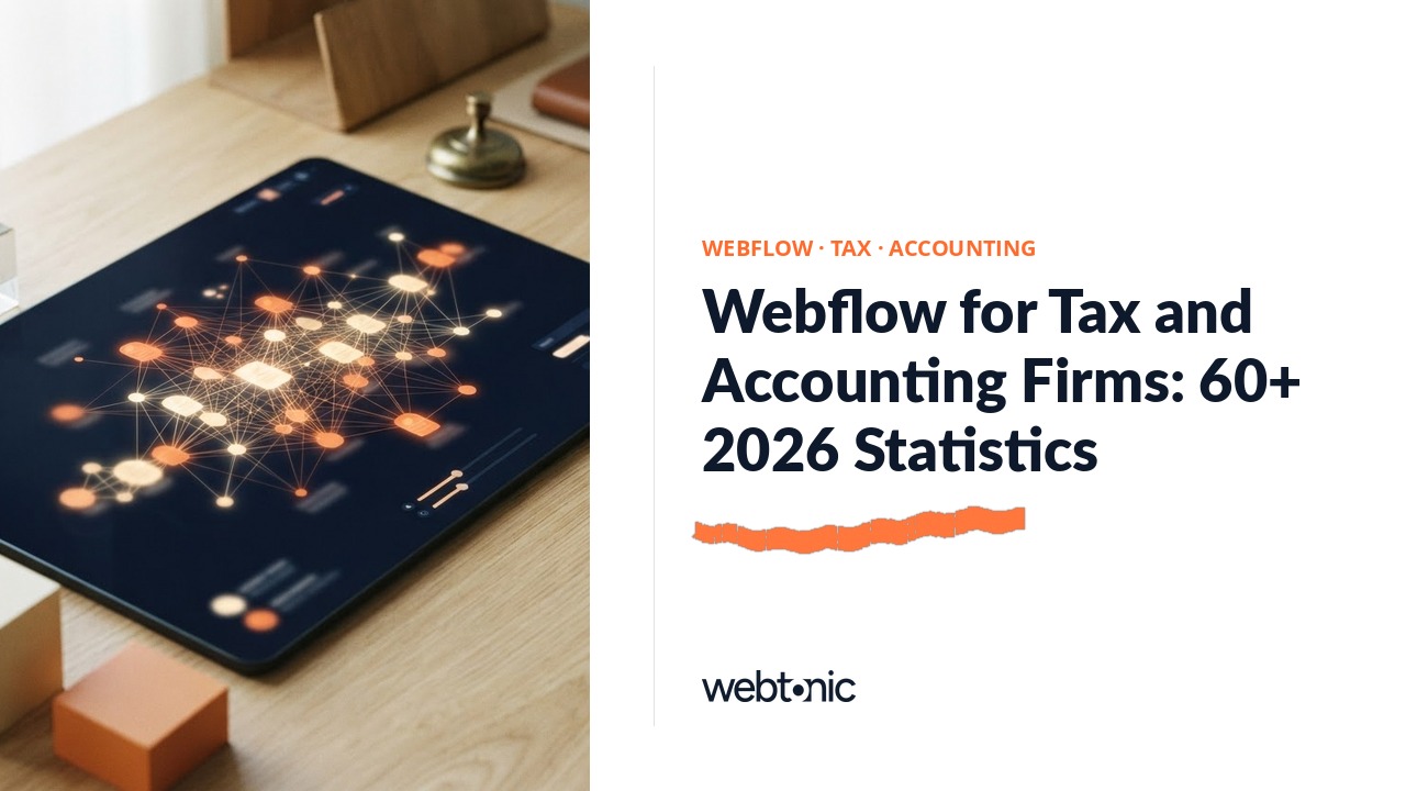 Webflow for Tax and Accounting Firms: 60+ 2026 Statistics — Web Tonic blog thumbnail