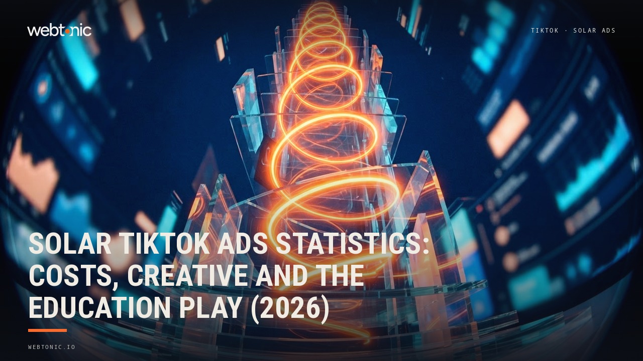 Solar TikTok Ads Statistics: Costs, Creative and the Education Play (2026) — Web Tonic blog thumbnail