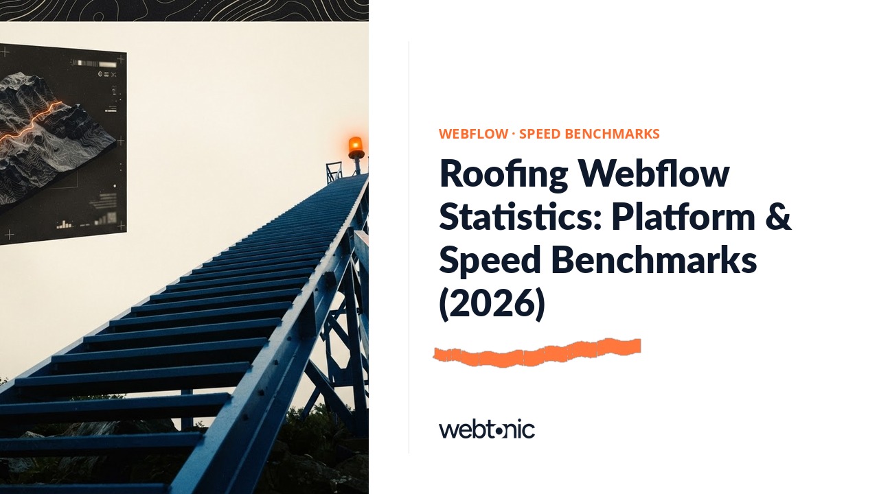 Roofing Webflow Statistics: Platform & Speed Benchmarks (2026) — Web Tonic blog thumbnail