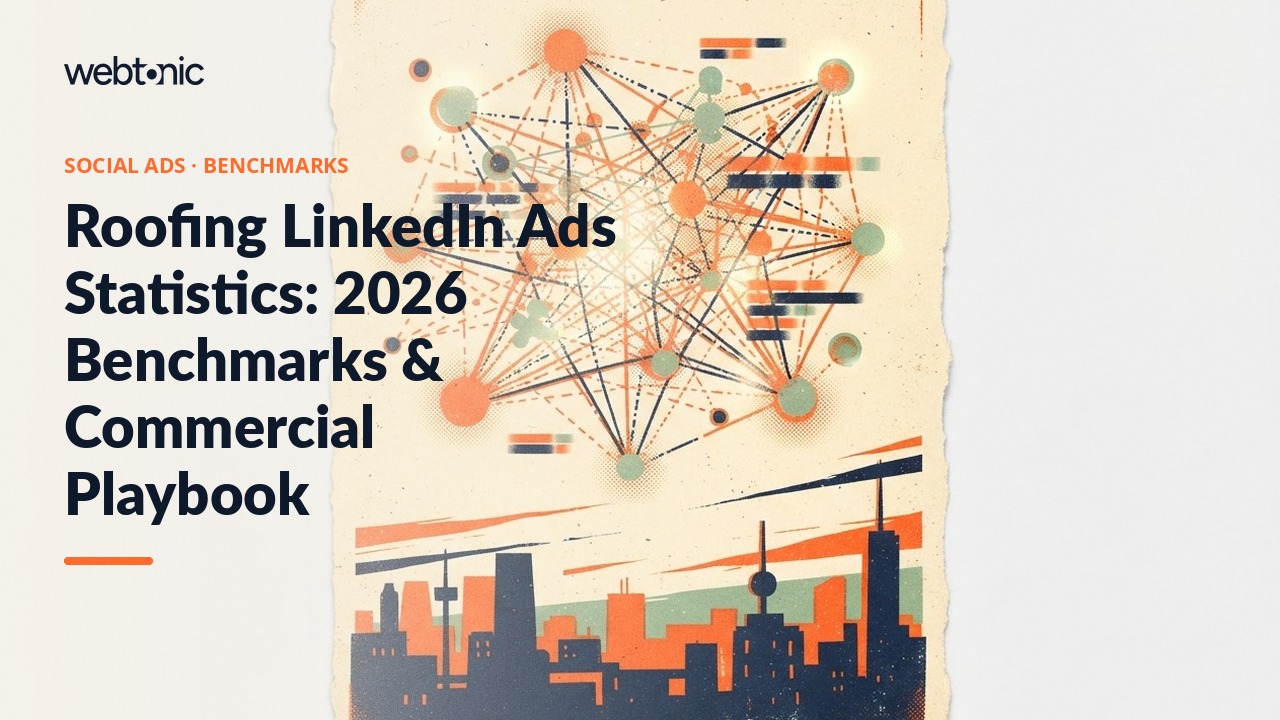 Roofing LinkedIn Ads Statistics: 2026 Benchmarks & Commercial Playbook — Web Tonic blog thumbnail