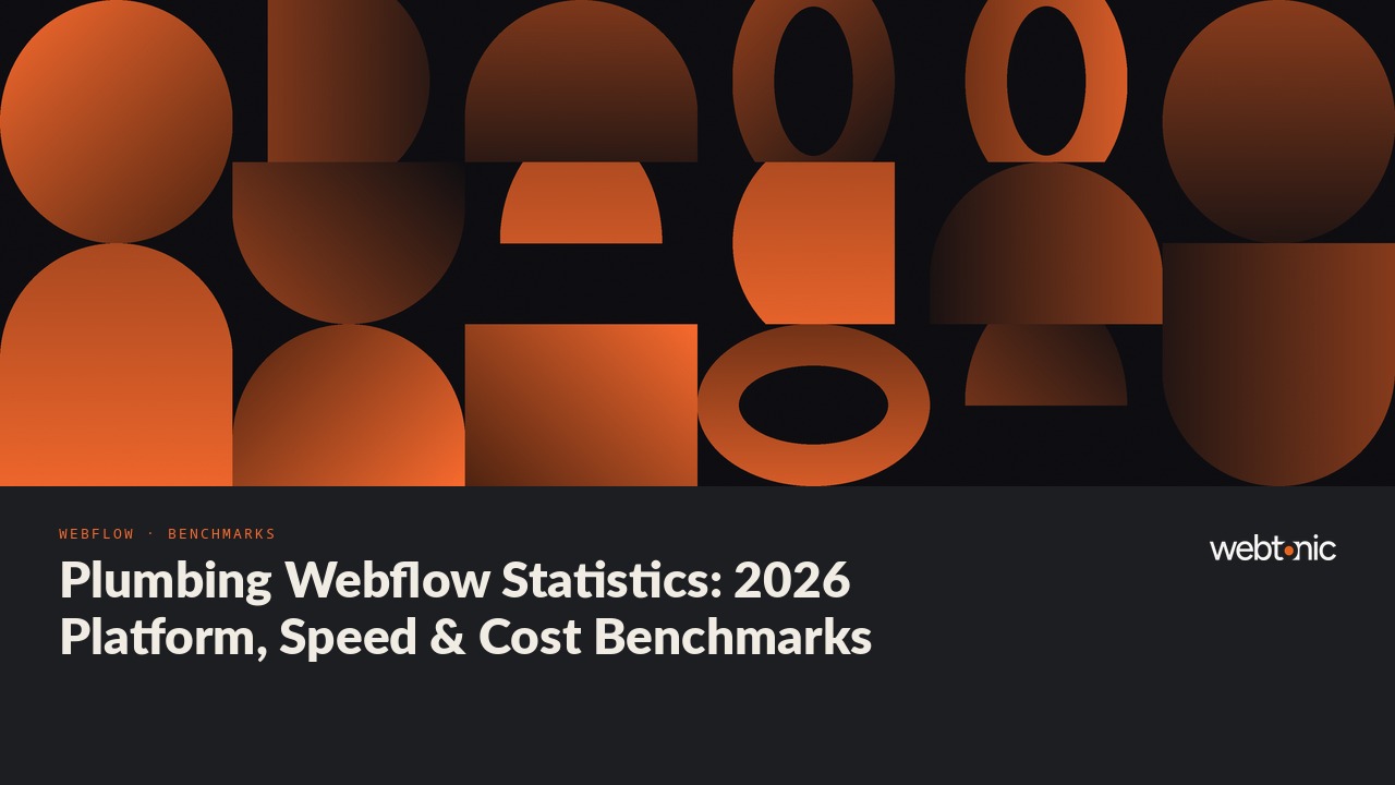 Plumbing Webflow Statistics: 2026 Platform, Speed & Cost Benchmarks — Web Tonic blog thumbnail