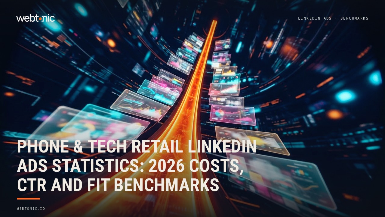 Phone & Tech Retail LinkedIn Ads Statistics: 2026 Costs, CTR and Fit Benchmarks — Web Tonic blog thumbnail