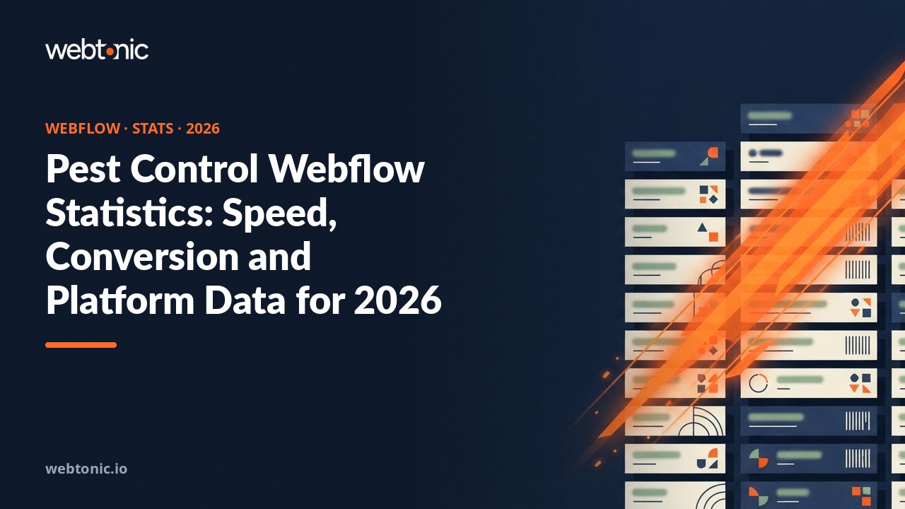 Pest Control Webflow Statistics: Speed, Conversion and Platform Data for 2026 — Web Tonic blog thumbnail