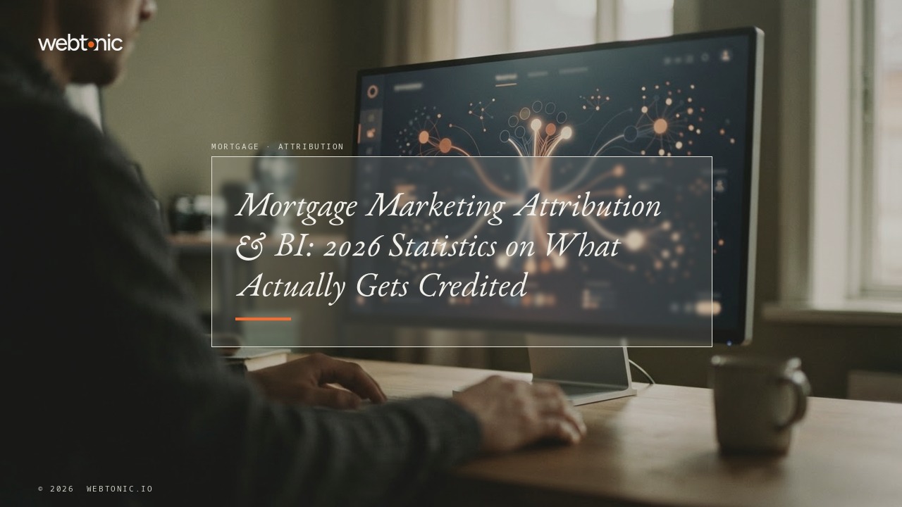 Mortgage Marketing Attribution & BI: 2026 Statistics on What Actually Gets Credited — Web Tonic blog thumbnail
