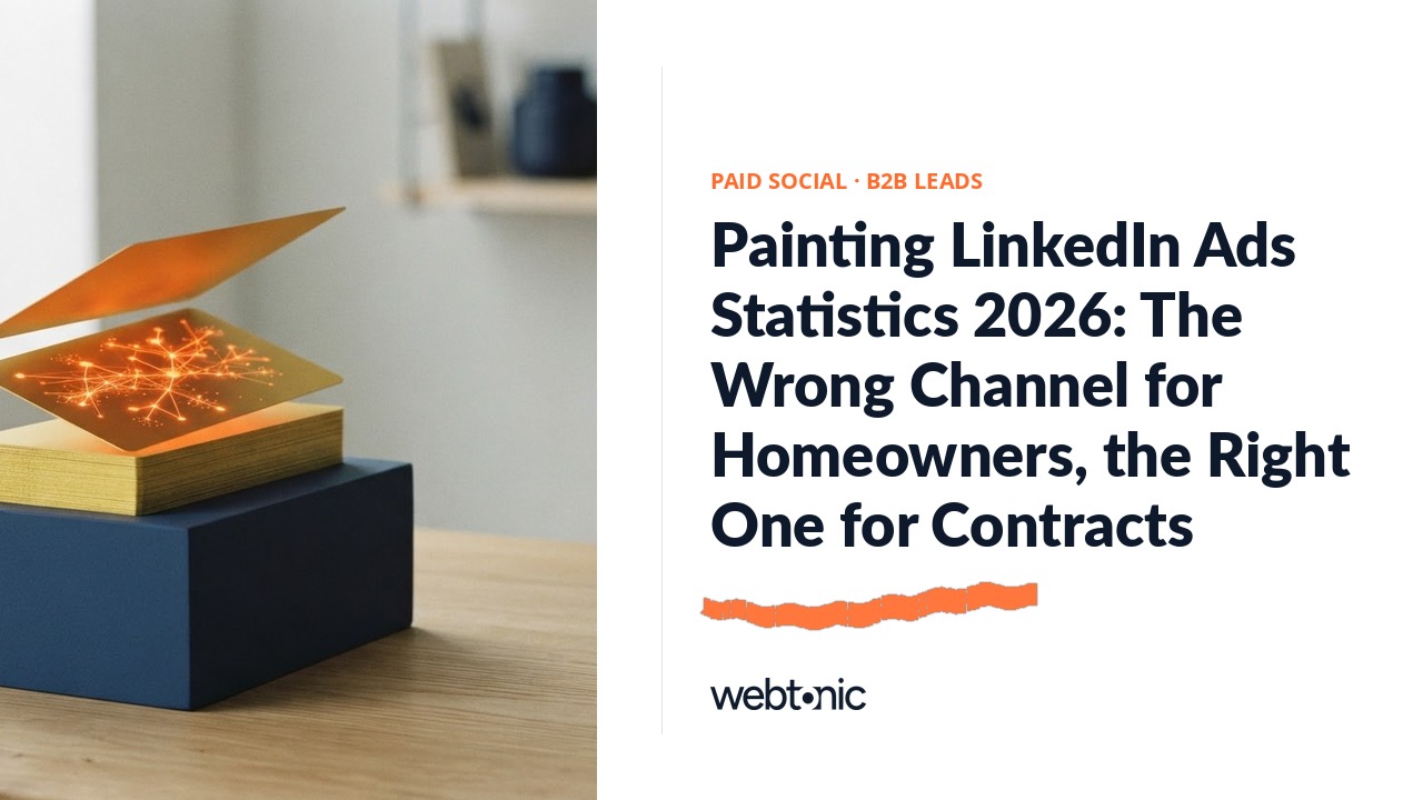 Painting LinkedIn Ads Statistics 2026: The Wrong Channel for Homeowners, the Right One for Contracts — Web Tonic blog thumbnail