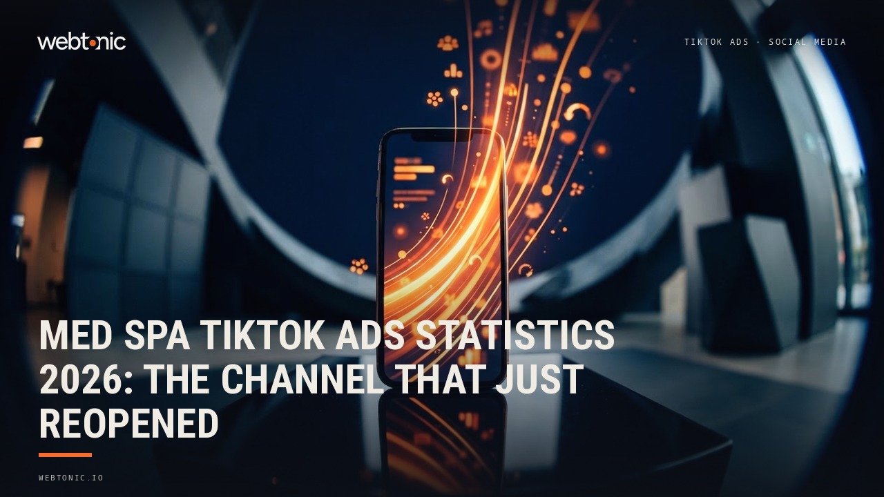 Med Spa TikTok Ads Statistics 2026: The Channel That Just Reopened — Web Tonic blog thumbnail