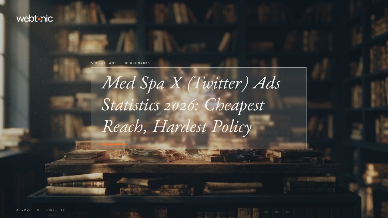 Med Spa X (Twitter) Ads Statistics 2026: Cheapest Reach, Hardest Policy — Web Tonic blog thumbnail