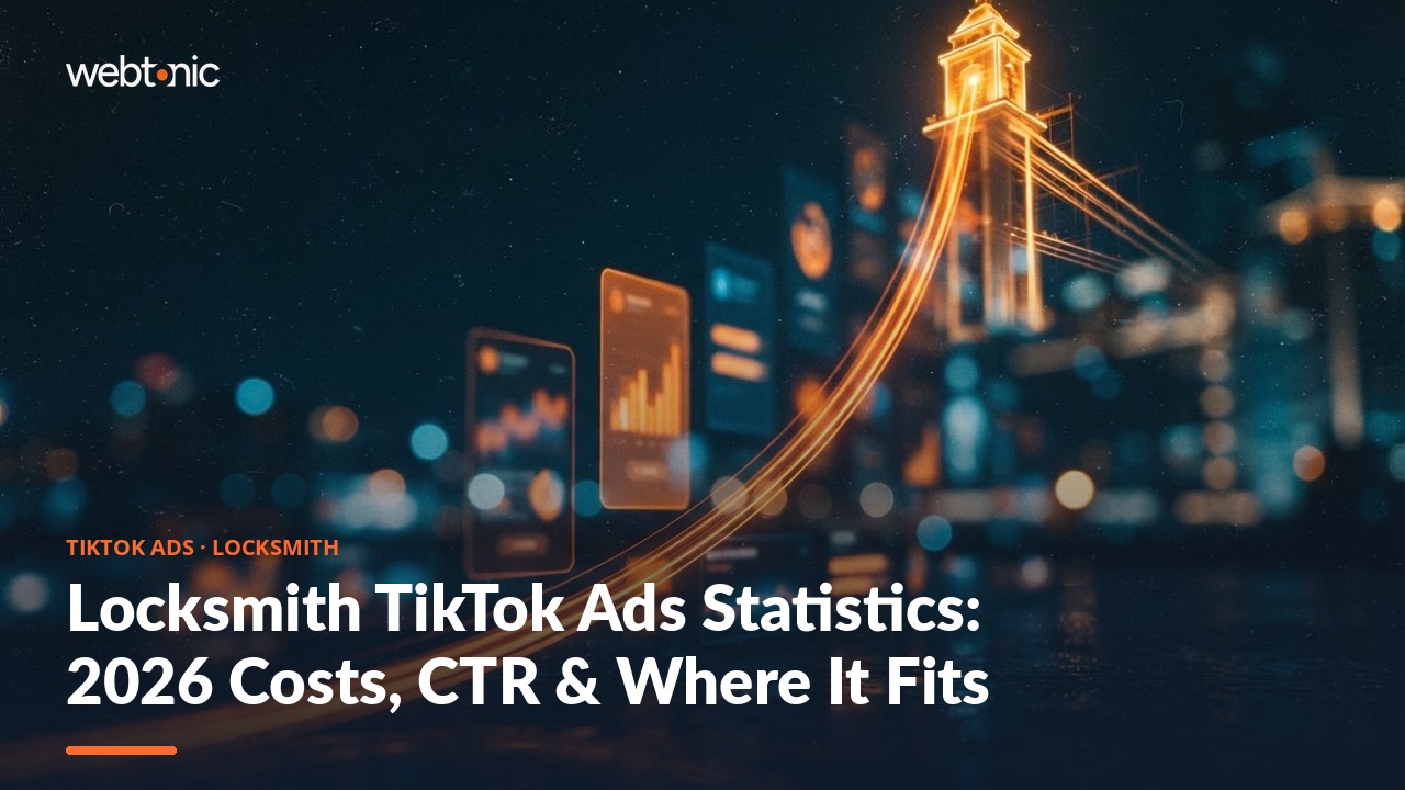 Locksmith TikTok Ads Statistics: 2026 Costs, CTR & Where It Fits — Web Tonic blog thumbnail