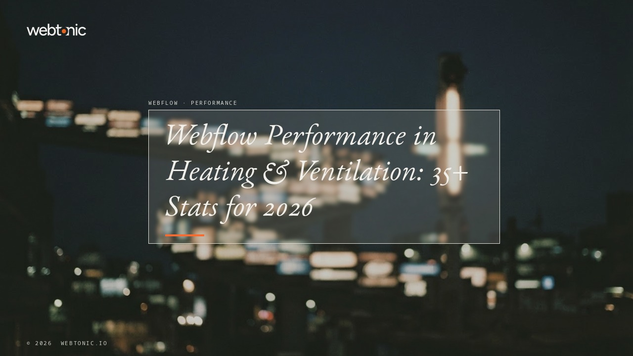 Webflow Performance in Heating & Ventilation: 35+ Stats for 2026 — Web Tonic blog thumbnail