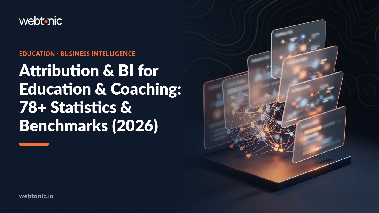 Attribution & BI for Education & Coaching: 78+ Statistics & Benchmarks (2026) — Web Tonic blog thumbnail