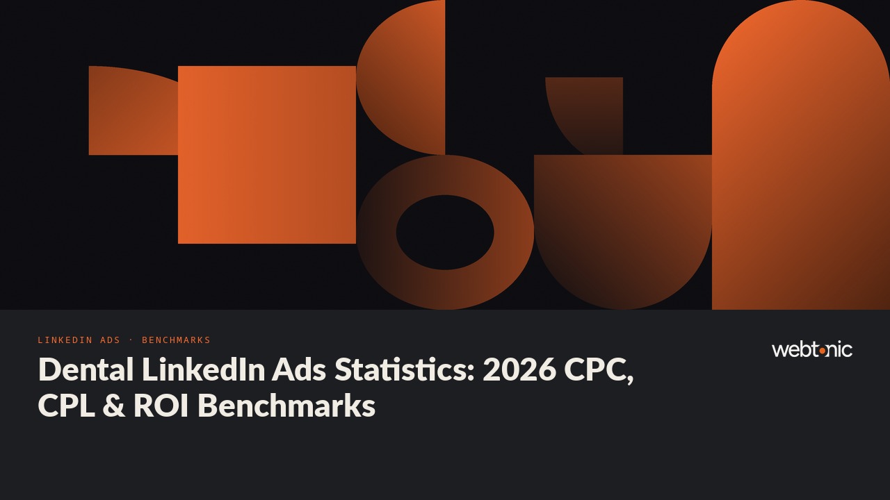 Dental LinkedIn Ads Statistics: 2026 CPC, CPL & ROI Benchmarks — Web Tonic blog thumbnail