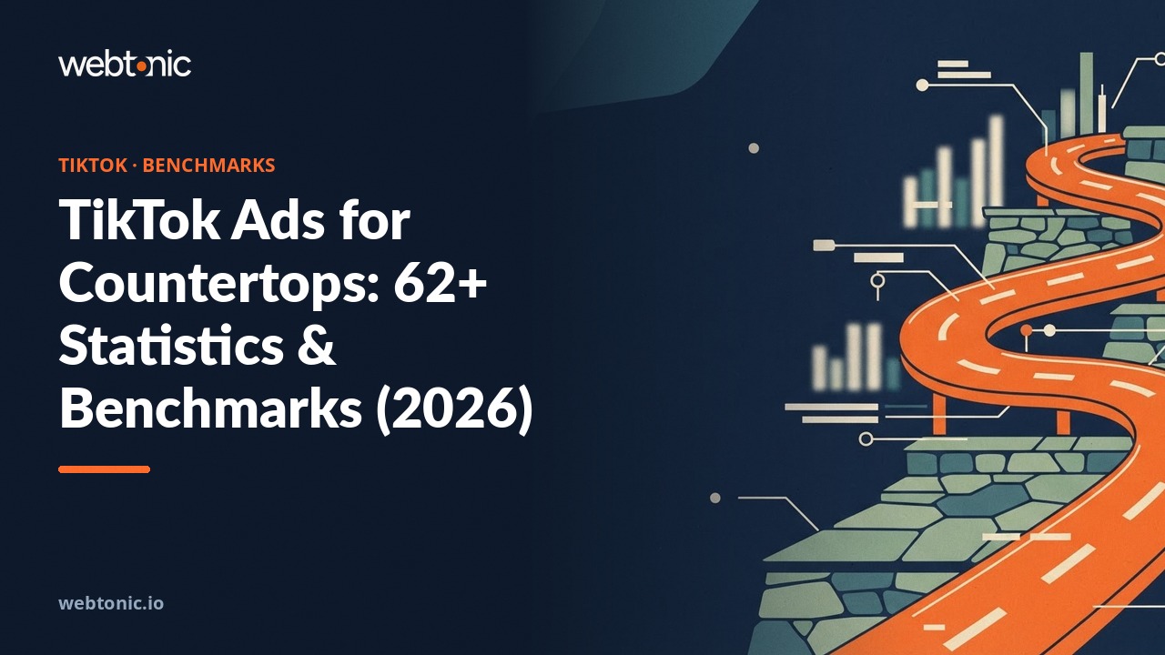 TikTok Ads for Countertops: 62+ Statistics & Benchmarks (2026) — Web Tonic blog thumbnail