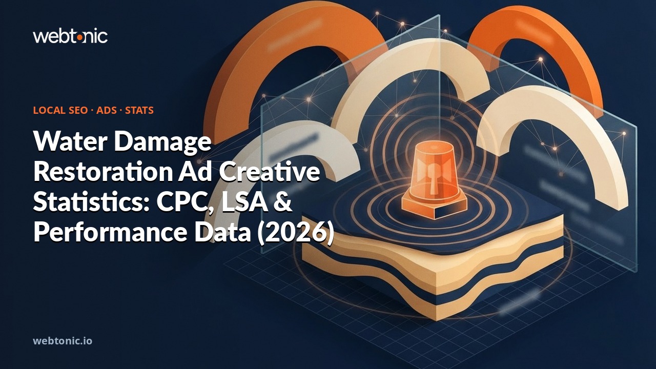 Water Damage Restoration Ad Creative Statistics: CPC, LSA & Performance Data (2026) — Web Tonic blog thumbnail