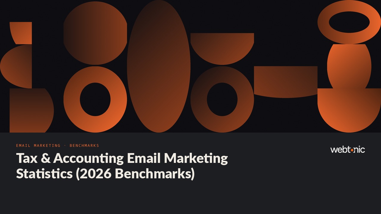 Tax & Accounting Email Marketing Statistics (2026 Benchmarks) — Web Tonic blog thumbnail
