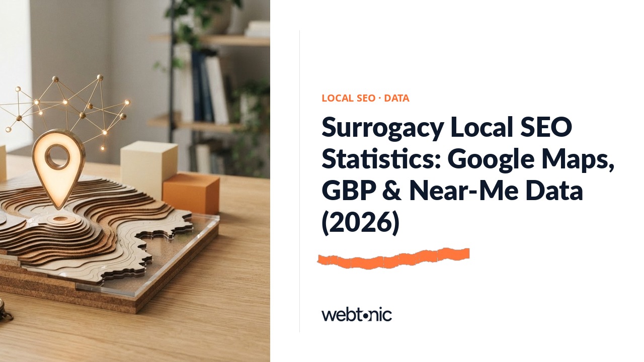 Surrogacy Local SEO Statistics: Google Maps, GBP & Near-Me Data (2026) — Web Tonic blog thumbnail