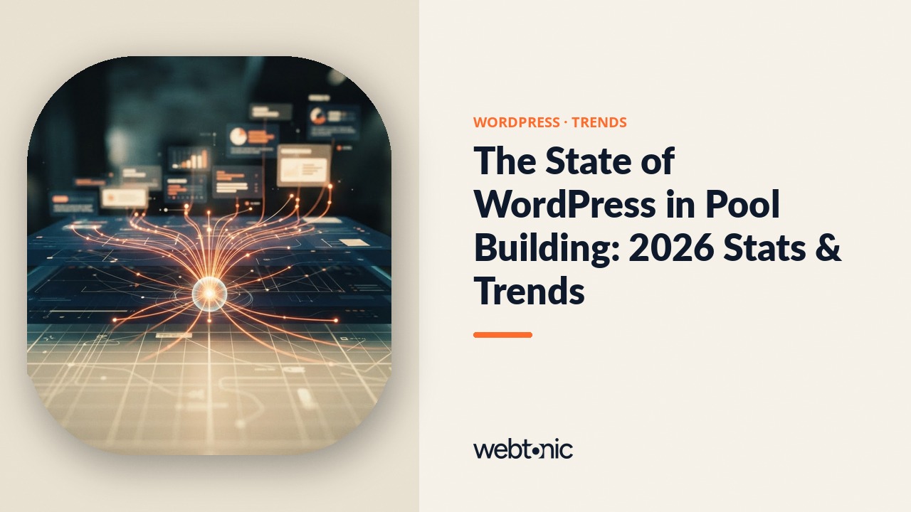 The State of WordPress in Pool Building: 2026 Stats & Trends — Web Tonic blog thumbnail