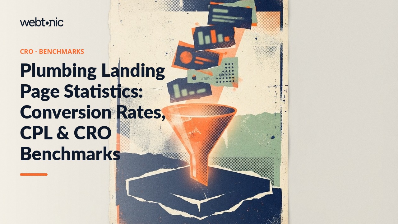 Plumbing Landing Page Statistics: Conversion Rates, CPL & CRO Benchmarks — Web Tonic blog thumbnail