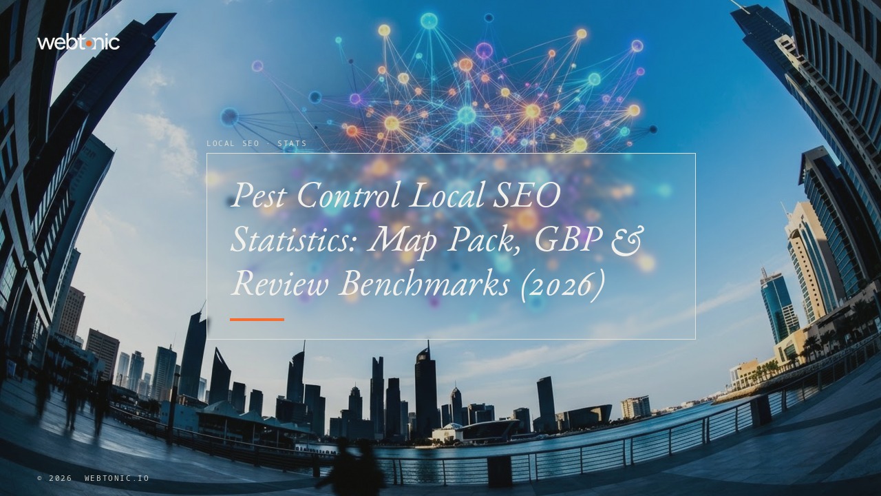 Pest Control Local SEO Statistics: Map Pack, GBP & Review Benchmarks (2026) — Web Tonic blog thumbnail