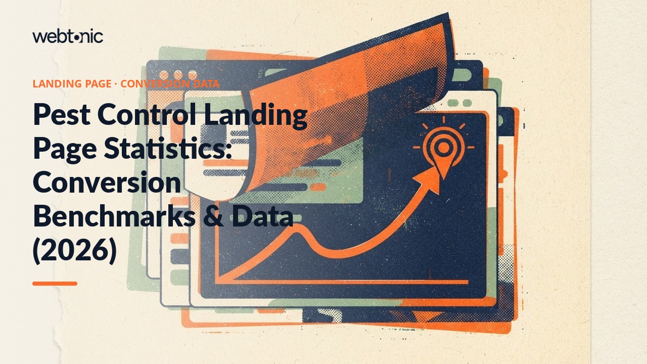 Pest Control Landing Page Statistics: Conversion Benchmarks & Data (2026) — Web Tonic blog thumbnail