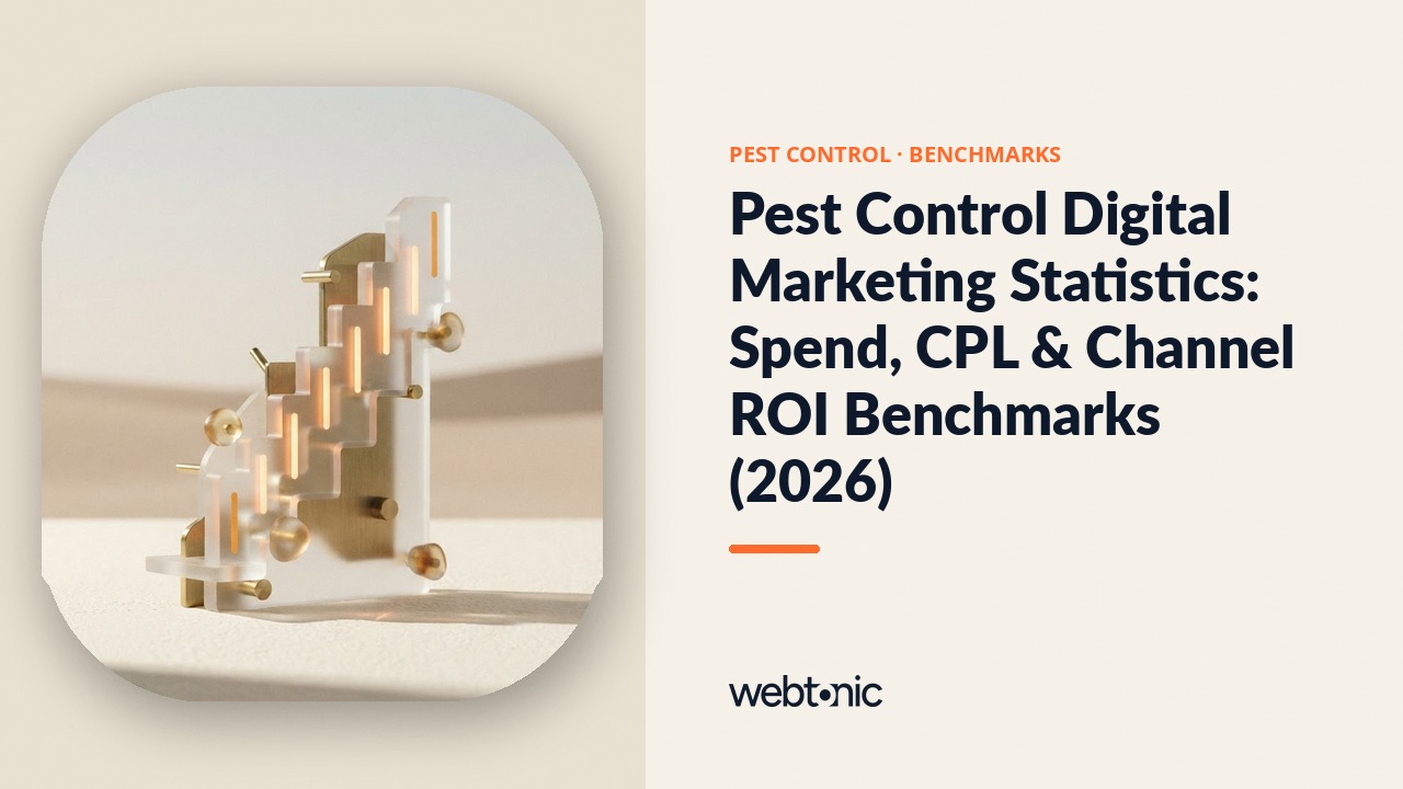 Pest Control Digital Marketing Statistics: Spend, CPL & Channel ROI Benchmarks (2026) — Web Tonic blog thumbnail