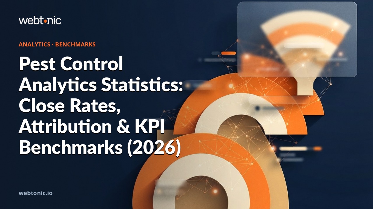 Pest Control Analytics Statistics: Close Rates, Attribution & KPI Benchmarks (2026) — Web Tonic blog thumbnail