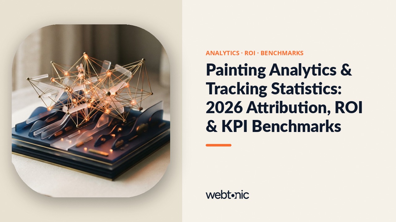 Painting Analytics & Tracking Statistics: 2026 Attribution, ROI & KPI Benchmarks — Web Tonic blog thumbnail