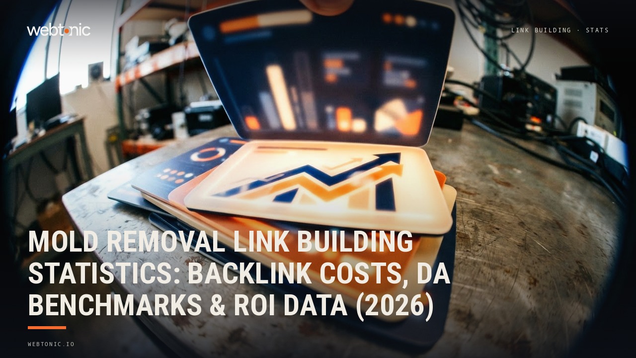 Mold Removal Link Building Statistics: Backlink Costs, DA Benchmarks & ROI Data (2026) — Web Tonic blog thumbnail