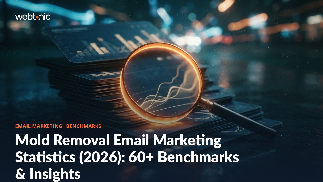 Mold Removal Email Marketing Statistics (2026): 60+ Benchmarks & Insights — Web Tonic blog thumbnail