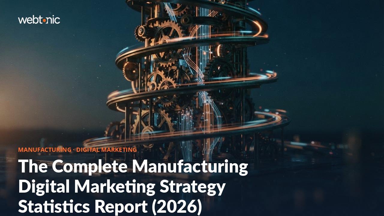 The Complete Manufacturing Digital Marketing Strategy Statistics Report (2026) — Web Tonic blog thumbnail