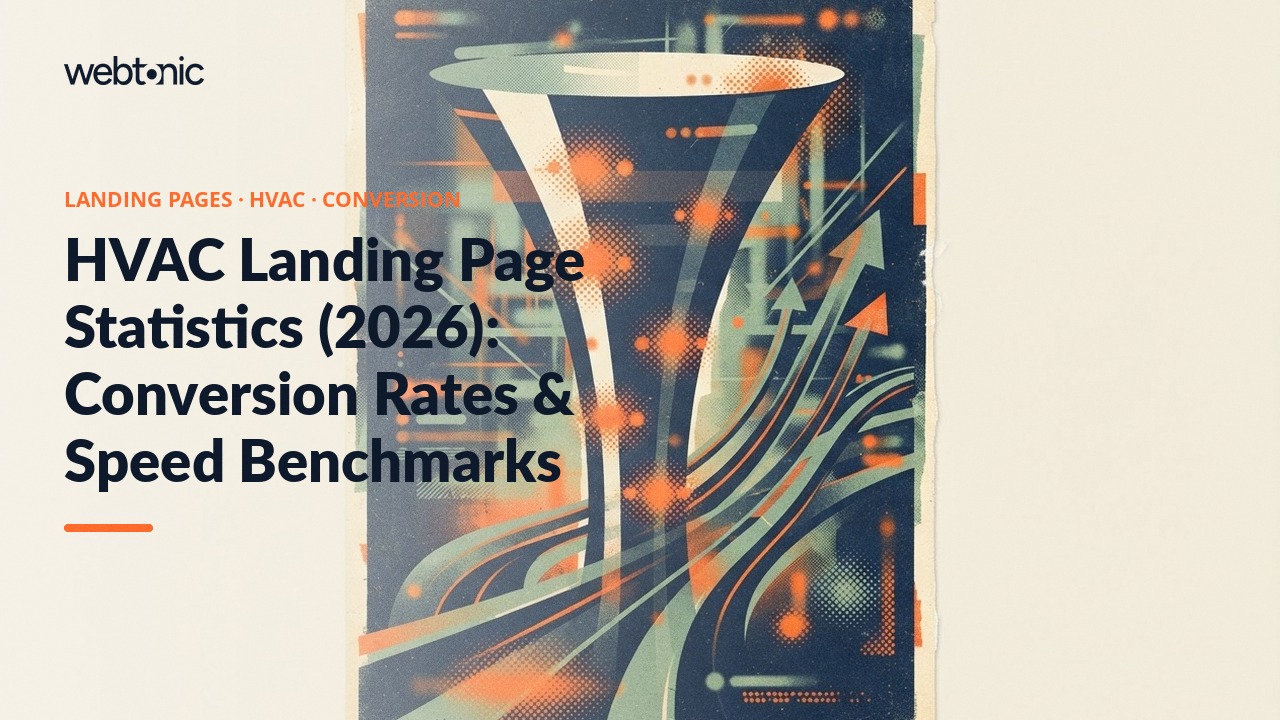 HVAC Landing Page Statistics (2026): Conversion Rates & Speed Benchmarks — Web Tonic blog thumbnail