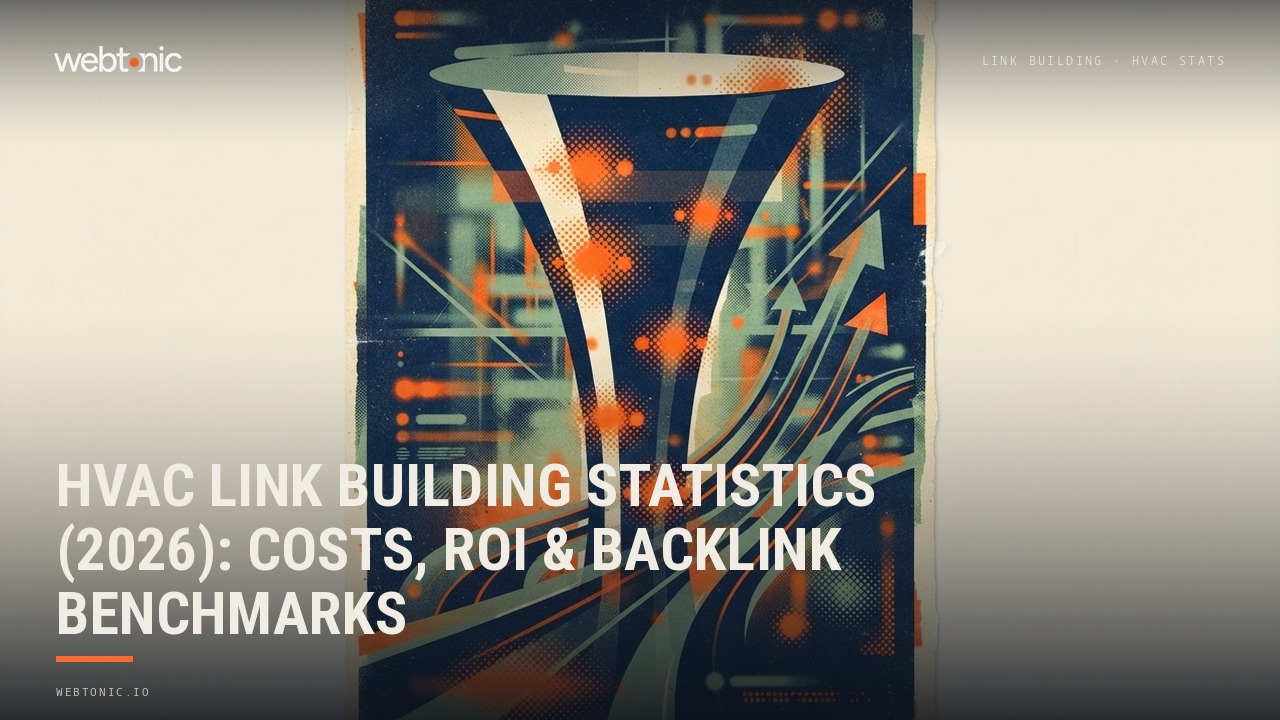 HVAC Link Building Statistics (2026): Costs, ROI & Backlink Benchmarks — Web Tonic blog thumbnail