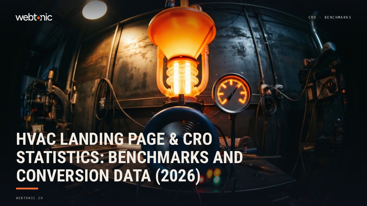 HVAC Landing Page & CRO Statistics: Benchmarks and Conversion Data (2026) — Web Tonic blog thumbnail