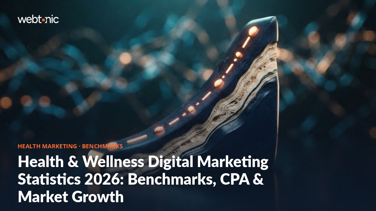 Health & Wellness Digital Marketing Statistics 2026: Benchmarks, CPA & Market Growth — Web Tonic blog thumbnail