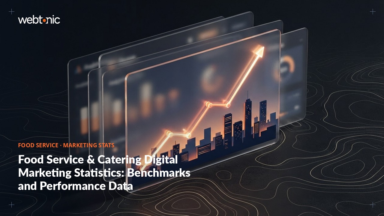 Food Service & Catering Digital Marketing Statistics: Benchmarks and Performance Data — Web Tonic blog thumbnail
