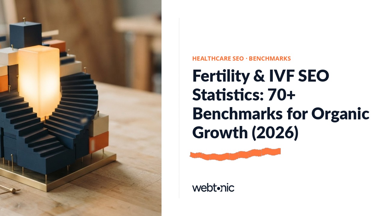 Fertility & IVF SEO Statistics: 70+ Benchmarks for Organic Growth (2026) — Web Tonic blog thumbnail