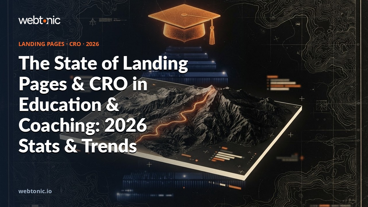 The State of Landing Pages & CRO in Education & Coaching: 2026 Stats & Trends — Web Tonic blog thumbnail