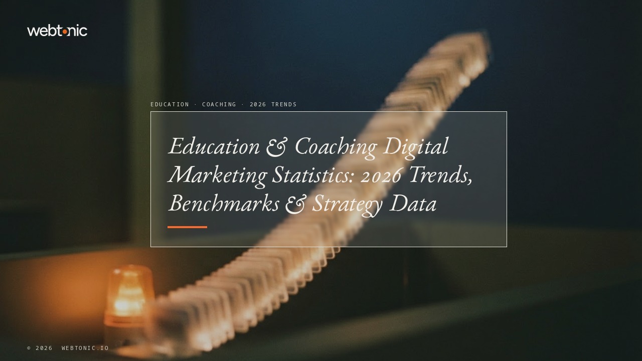 Education & Coaching Digital Marketing Statistics: 2026 Trends, Benchmarks & Strategy Data — Web Tonic blog thumbnail