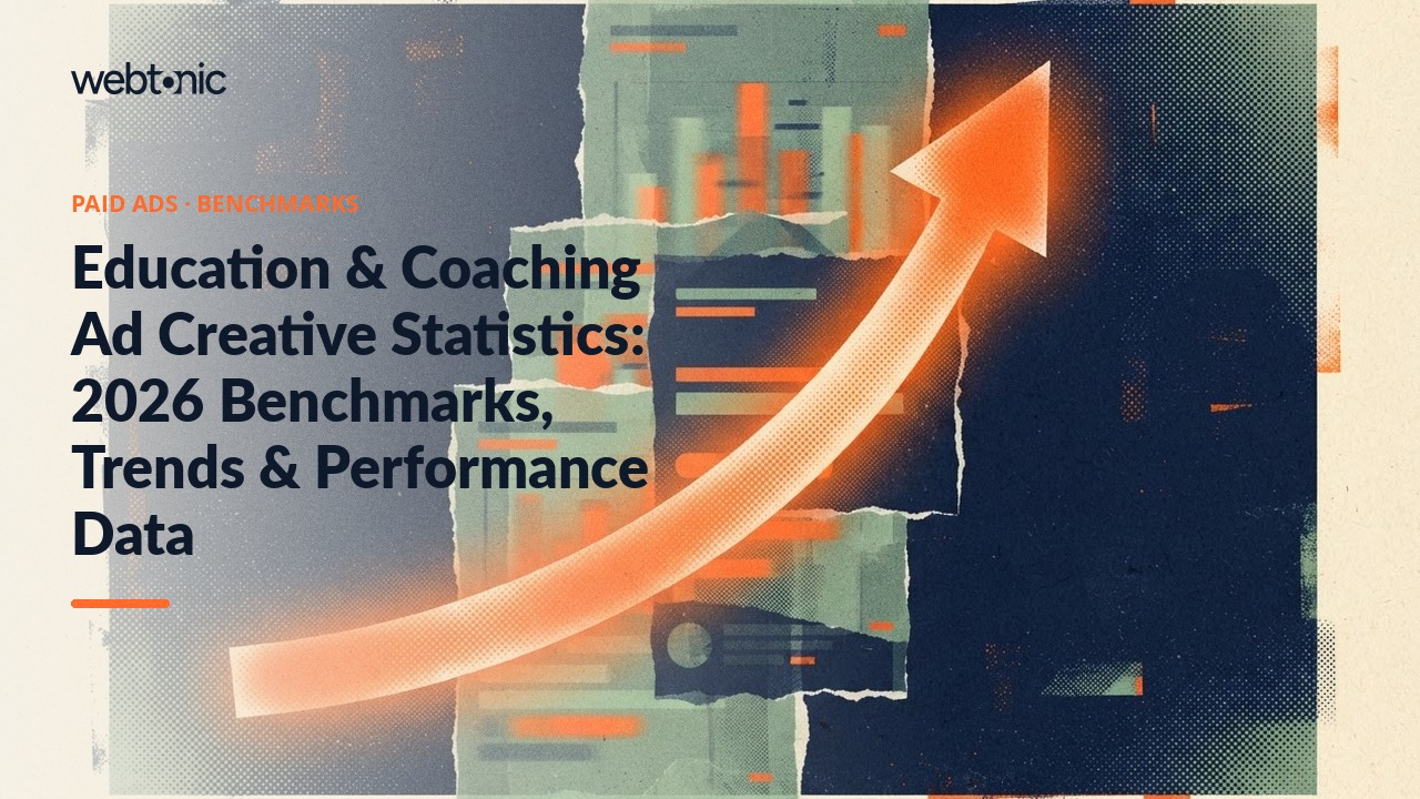 Education & Coaching Ad Creative Statistics: 2026 Benchmarks, Trends & Performance Data — Web Tonic blog thumbnail