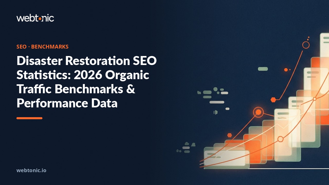 Disaster Restoration SEO Statistics: 2026 Organic Traffic Benchmarks & Performance Data — Web Tonic blog thumbnail